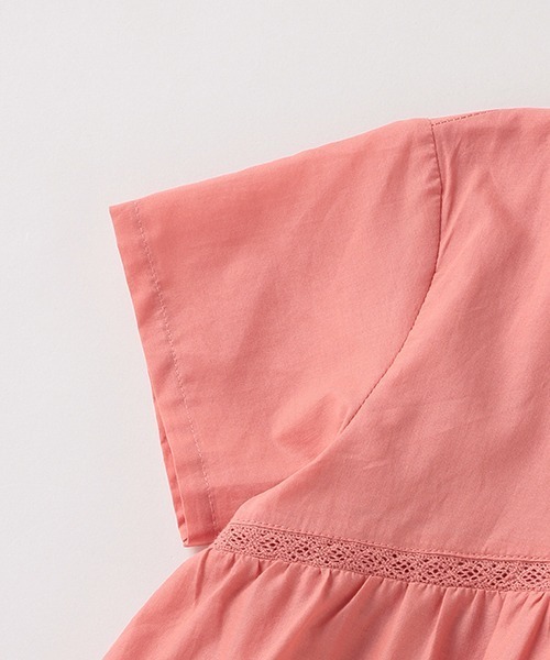 petit main（プティマイン）の「【リンク】ティアードワンピース（ワンピース・キッズ・キナリ/ピンク/ラベンダー・110cm/120cm/80ｃｍ/90cm/100cm/130cm）」の9枚目の写真