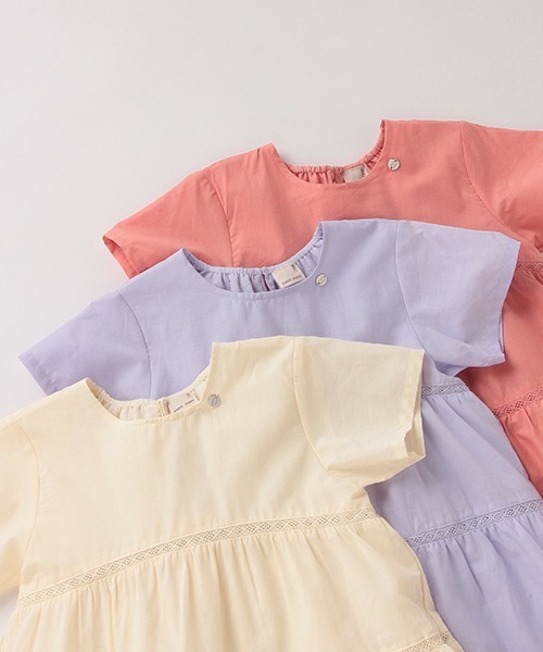 petit main（プティマイン）の「【リンク】ティアードワンピース（ワンピース・キッズ・キナリ/ピンク/ラベンダー・110cm/120cm/80ｃｍ/90cm/100cm/130cm）」の15枚目の写真