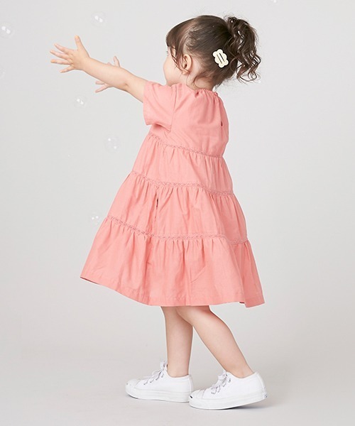 petit main（プティマイン）の「【リンク】ティアードワンピース（ワンピース・キッズ・キナリ/ピンク/ラベンダー・110cm/120cm/80ｃｍ/90cm/100cm/130cm）」の17枚目の写真