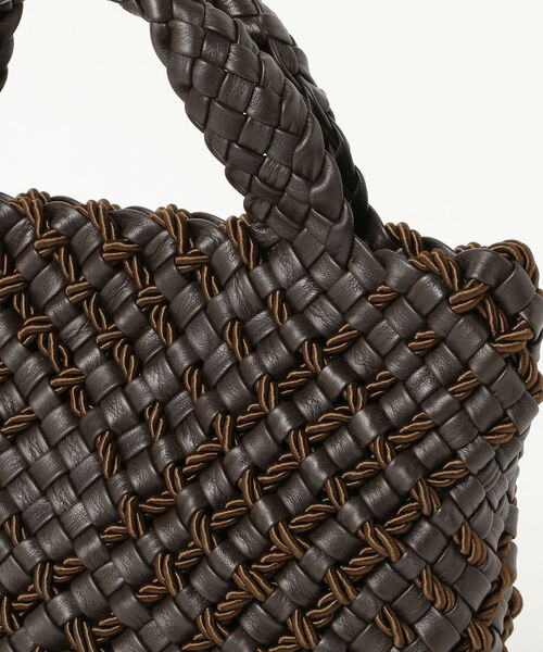 EFFE BEAMS（エッフェビームス）の「FALORNI / ミックス メッシュ トートバッグ（トートバッグ・レディース・ダークブラウン・ONE SIZE）」の4枚目の写真