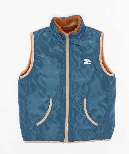 KRIFF MAYER Kid's Collection（クリフメイヤーキッズコレクション）の「WEB限定リバーシブルひっくりベスト（ベスト・キッズ・ネイビー/モカ/キャメル・120/130/140/150/160/170）」の8枚目の写真