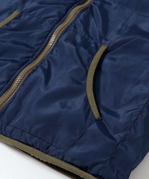 KRIFF MAYER Kid's Collection（クリフメイヤーキッズコレクション）の「WEB限定リバーシブルひっくりベスト（ベスト・キッズ・ネイビー/モカ/キャメル・120/130/140/150/160/170）」の9枚目の写真