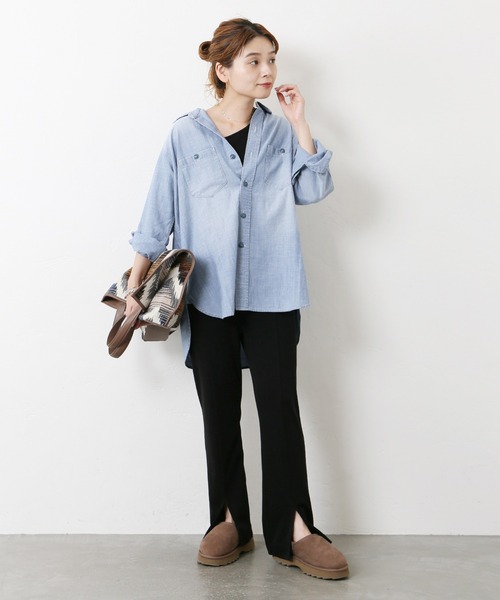 JOURNAL STANDARD（ジャーナルスタンダード）の「■■■CHAMBRAY SHIRT◆（シャツ/ブラウス・レディース・ブラック/ブルー・FREE）」の17枚目の写真
