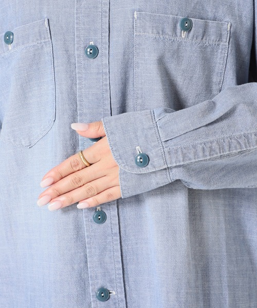 JOURNAL STANDARD（ジャーナルスタンダード）の「■■■CHAMBRAY SHIRT◆（シャツ/ブラウス・レディース・ブラック/ブルー・FREE）」の22枚目の写真
