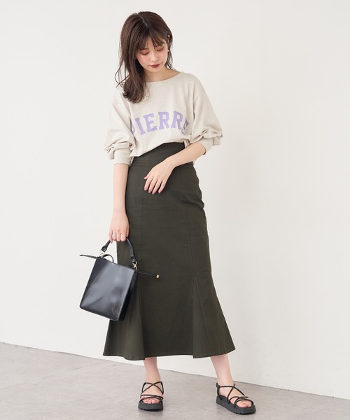 natural couture(ナチュラルクチュール)の「【WEB限定】カレッジロゴボリュームスリーブT(Tシャツ/カットソー・レディース・オフホワイト/グレー/ネイビー/ピンク・FREE)」の20枚目の写真