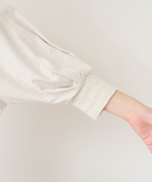 natural couture(ナチュラルクチュール)の「【WEB限定】カレッジロゴボリュームスリーブT(Tシャツ/カットソー・レディース・オフホワイト/グレー/ネイビー/ピンク・FREE)」の15枚目の写真