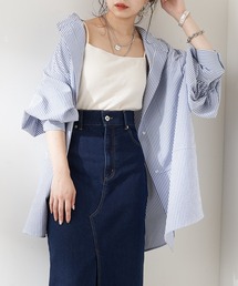 【新色追加】ストライプブロッキングシャツ