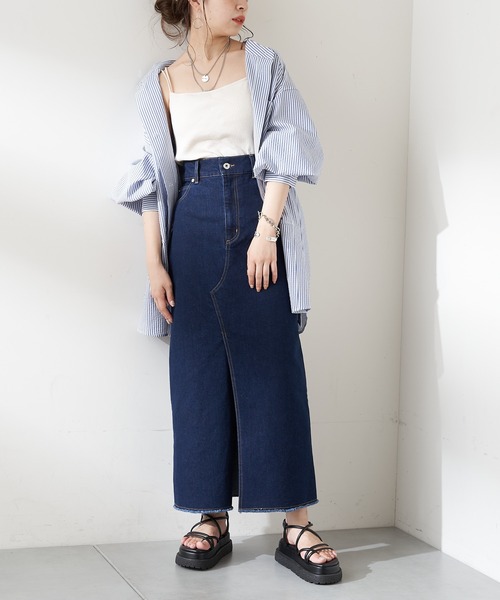 Chico(チコ)の「【新色追加】ストライプブロッキングシャツ(シャツ/ブラウス・レディース・ネイビー/ブラウン/ブラック・FREE)」の4枚目の写真