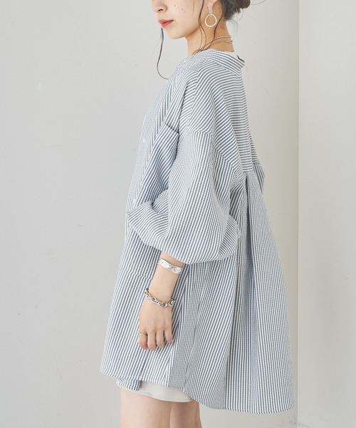 ちゃこ様❣️ヒロココシノ グレーとホワイトのストライプチュニック