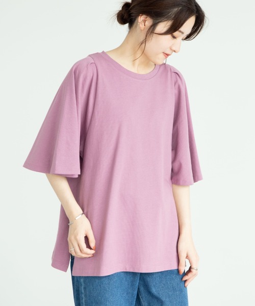 Sugar spoon（シュガースプーン）の「・SUGAR SPOON ﾏﾝﾄｽﾘｰﾌﾞTｼｬﾂ＊（Tシャツ/カットソー）」 WEAR