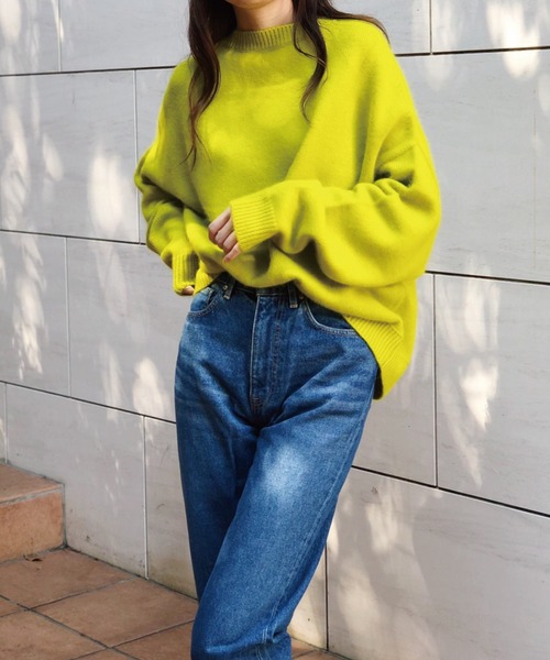 Banner Barrett(バナーバレット)の「ドロップショルダーニットトップス(ニット/セーター・レディース・オフホワイト/ブラック/ベージュ/黄緑系/ピンク・38)」の19枚目の写真