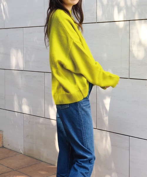 Banner Barrett(バナーバレット)の「ドロップショルダーニットトップス(ニット/セーター・レディース・オフホワイト/ブラック/ベージュ/黄緑系/ピンク・38)」の18枚目の写真