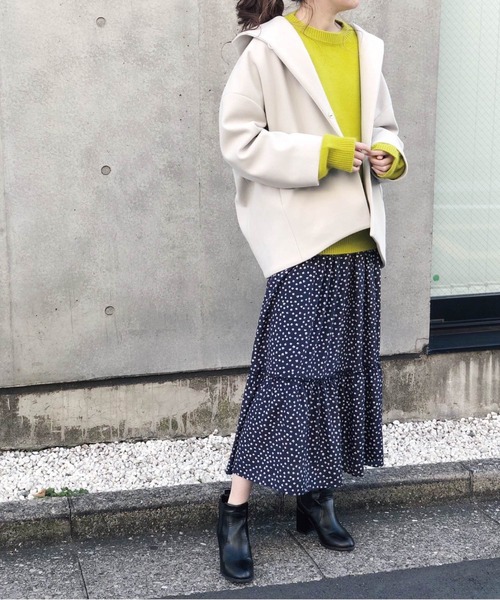 Banner Barrett(バナーバレット)の「ドロップショルダーニットトップス(ニット/セーター・レディース・オフホワイト/ブラック/ベージュ/黄緑系/ピンク・38)」の7枚目の写真