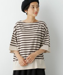 LEPSIM | カラーボーダーワイドＴ　954657(Tシャツ/カットソー)