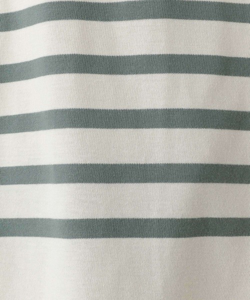 LEPSIM（レプシィム）の「カラーボーダーワイドＴ　954657（Tシャツ/カットソー・レディース・ブラウン/オフホワイト/グリーン/ライトパープル・FREE）」の9枚目の写真