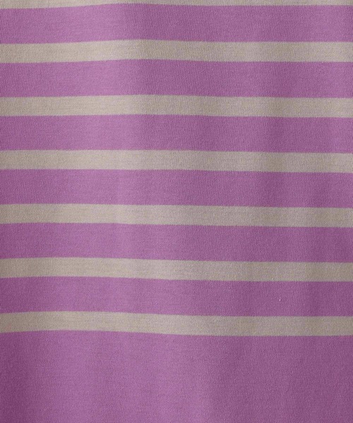 LEPSIM（レプシィム）の「カラーボーダーワイドＴ　954657（Tシャツ/カットソー・レディース・ブラウン/オフホワイト/グリーン/ライトパープル・FREE）」の21枚目の写真