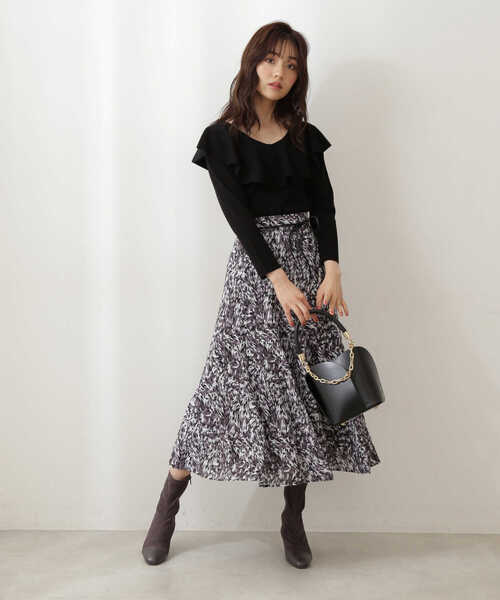 PROPORTION BODY DRESSING(プロポーションボディドレッシング)の「ラッフルニット / 1211270910(ニット/セーター・レディース・グレー/ブラック/ボルドー・FREE)」の20枚目の写真