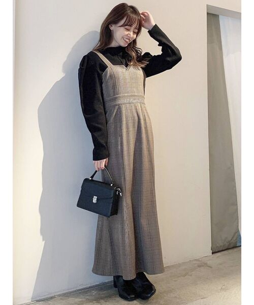 dazzlin（ダズリン）の「マーメイドキーネックジャンスカ（ジャンパースカート・レディース・ブラウン/インディゴブルー/その他1・FREE）」の9枚目の写真