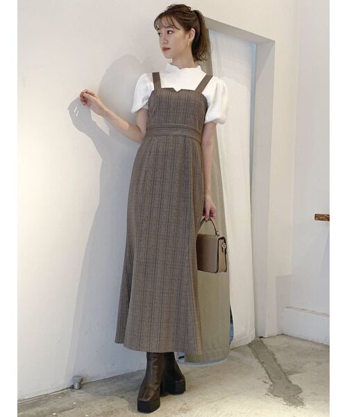 dazzlin（ダズリン）の「マーメイドキーネックジャンスカ（ジャンパースカート・レディース・ブラウン/インディゴブルー/その他1・FREE）」の3枚目の写真