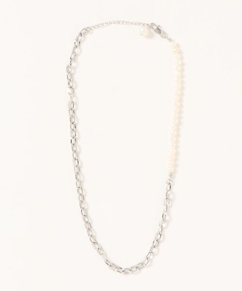 N.(N. Natural Beauty Basic)(エヌエヌナチュラルビューティーベーシック)の「パール×チェーンコンビショートネックレス(ネックレス・レディース・シルバー/ゴールド・FREE)」の5枚目の写真