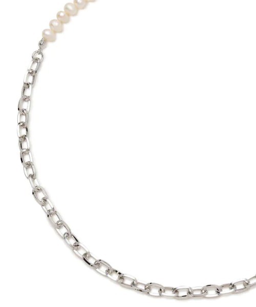 N.(N. Natural Beauty Basic)(エヌエヌナチュラルビューティーベーシック)の「パール×チェーンコンビショートネックレス(ネックレス・レディース・シルバー/ゴールド・FREE)」の12枚目の写真