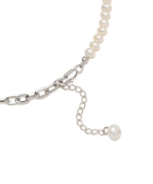 N.(N. Natural Beauty Basic)(エヌエヌナチュラルビューティーベーシック)の「パール×チェーンコンビショートネックレス(ネックレス・レディース・シルバー/ゴールド・FREE)」の11枚目の写真