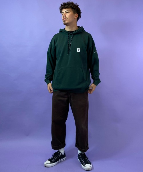 Columbia（コロンビア）の「【展開店舗限定アイテム】columbia/コロンビア ルーズシルエット　ワンポイントパーカー PM0816（パーカー・メンズ・ブラック/ブラウン/グレー/ブルー/グリーン・S/M/L/XL）」の7枚目の写真