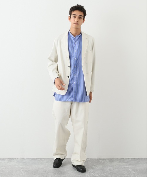 MONT KEMMEL（モンケメル）の「【MONT KEMMEL / モンケメル】STRIPE BAND COLLAR シャツ（シャツ/ブラウス・メンズ・ブルー系その他・2/3/1）」の2枚目の写真