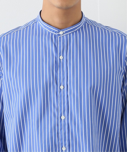 MONT KEMMEL（モンケメル）の「【MONT KEMMEL / モンケメル】STRIPE BAND COLLAR シャツ（シャツ/ブラウス・メンズ・ブルー系その他・2/3/1）」の6枚目の写真