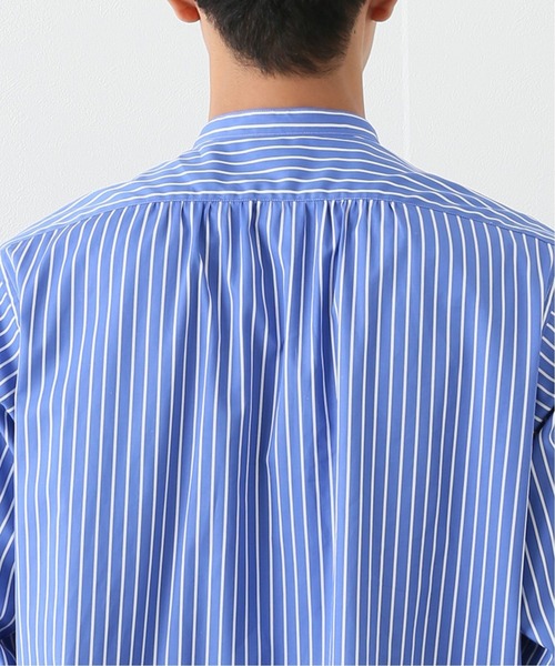 MONT KEMMEL（モンケメル）の「【MONT KEMMEL / モンケメル】STRIPE BAND COLLAR シャツ（シャツ/ブラウス・メンズ・ブルー系その他・2/3/1）」の7枚目の写真