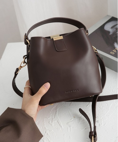 TABI PAL(タビパル)の「バケットタイプ&トートバッグ ショルダーバッグ(ショルダーバッグ・レディース・ブラウン/ブラック/アイボリー/モカ/イエロー/ライトブラウン・FREE)」の1枚目の写真