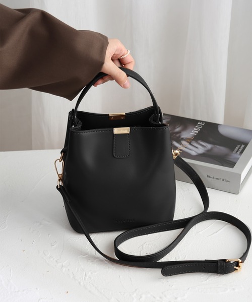 TABI PAL(タビパル)の「バケットタイプ&トートバッグ ショルダーバッグ(ショルダーバッグ・レディース・ブラウン/ブラック/アイボリー/モカ/イエロー/ライトブラウン・FREE)」の3枚目の写真