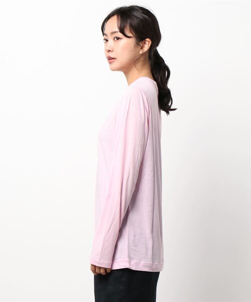 yuw(ユウ)の「SHEAR LONG TEE 235885(Tシャツ/カットソー・レディース・ホワイト/ブラック/ピンク/グリーン/ブラウン・FREE)」の12枚目の写真