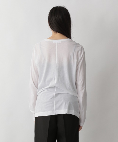 yuw(ユウ)の「SHEAR LONG TEE 235885(Tシャツ/カットソー・レディース・ホワイト/ブラック/ピンク/グリーン/ブラウン・FREE)」の15枚目の写真