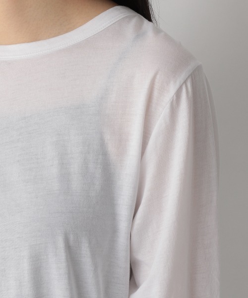 yuw(ユウ)の「SHEAR LONG TEE 235885(Tシャツ/カットソー・レディース・ホワイト/ブラック/ピンク/グリーン/ブラウン・FREE)」の13枚目の写真