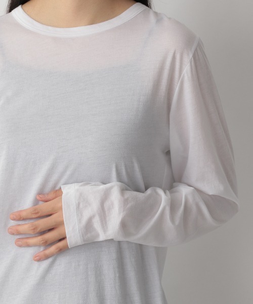 yuw(ユウ)の「SHEAR LONG TEE 235885(Tシャツ/カットソー・レディース・ホワイト/ブラック/ピンク/グリーン/ブラウン・FREE)」の19枚目の写真