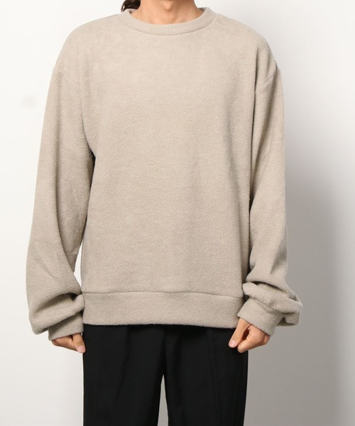 my beautiful landlet(マイビューティフルランドレット)の「【my beautiful landlet】 pile napping brushed sweater(ニット/セーター・メンズ・オリーブ/ベージュ/ブラック/イエロー/レッド・1/0)」の13枚目の写真