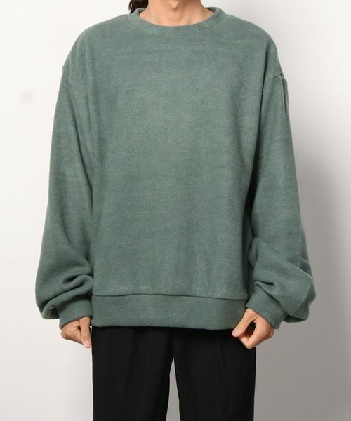 my beautiful landlet(マイビューティフルランドレット)の「【my beautiful landlet】 pile napping brushed sweater(ニット/セーター・メンズ・オリーブ/ベージュ/ブラック/イエロー/レッド・1/0)」の14枚目の写真