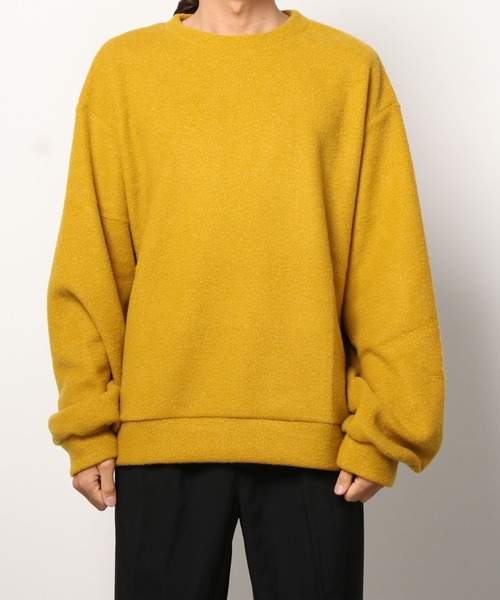 my beautiful landlet(マイビューティフルランドレット)の「【my beautiful landlet】 pile napping brushed sweater(ニット/セーター・メンズ・オリーブ/ベージュ/ブラック/イエロー/レッド・1/0)」の15枚目の写真