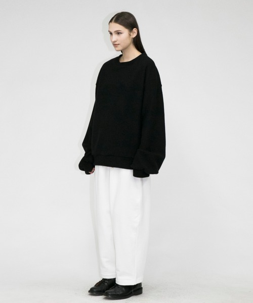 my beautiful landlet(マイビューティフルランドレット)の「【my beautiful landlet】 pile napping brushed sweater(ニット/セーター・メンズ・オリーブ/ベージュ/ブラック/イエロー/レッド・1/0)」の6枚目の写真