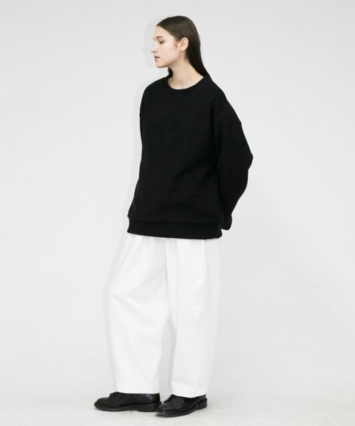 my beautiful landlet(マイビューティフルランドレット)の「【my beautiful landlet】 pile napping brushed sweater(ニット/セーター・メンズ・オリーブ/ベージュ/ブラック/イエロー/レッド・1/0)」の8枚目の写真