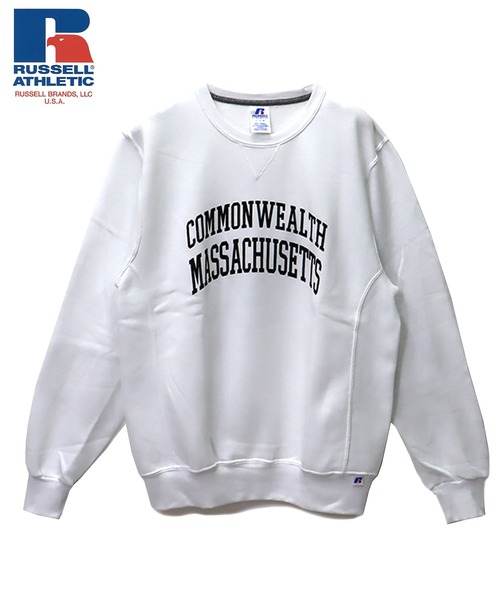 Russell Athletic(ラッセルアスレティック)の「RUSSELL ATHLETIC 裏起毛カレッジトレーナー(M1)(スウェット・メンズ・ホワイト/ブラック/ネイビー/レッド/オートミール・MEDIUM/LARGE/X-LARGE)」の1枚目の写真
