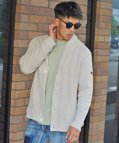 JOKER（ジョーカー）の「【JOKER】2トーンワッフルショールカラーカーディガン/ボレロ メンズ 春服（カーディガン/ボレロ・メンズ・ブラック/ベージュ/ネイビー/グレー・M/L/XL）」の17枚目の写真