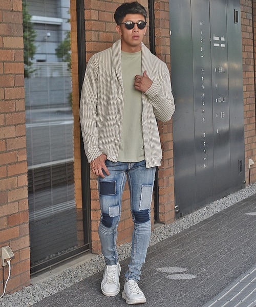 JOKER（ジョーカー）の「【JOKER】2トーンワッフルショールカラーカーディガン/ボレロ メンズ 春服（カーディガン/ボレロ・メンズ・ブラック/ベージュ/ネイビー/グレー・M/L/XL）」の15枚目の写真