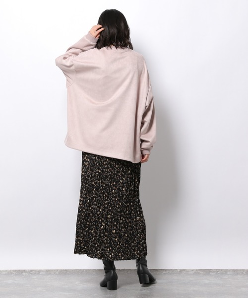 LAKOLE（ラコレ）の「【UNISEX】SUPER BIGエコスエードプルオーバー / 236057（スウェット・メンズ・サンドグレー/ピンク/ホワイト・MEDIUM/LARGE/SMALL）」の6枚目の写真