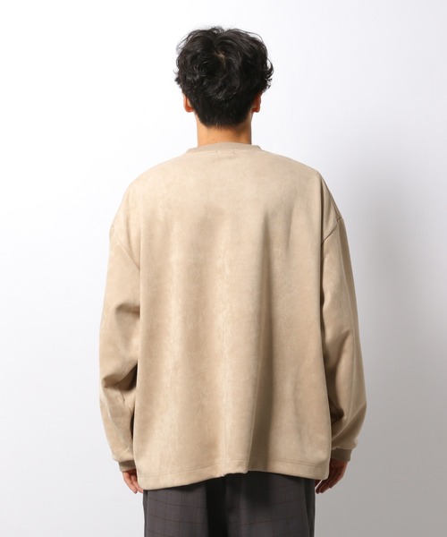 LAKOLE（ラコレ）の「【UNISEX】SUPER BIGエコスエードプルオーバー / 236057（スウェット・メンズ・サンドグレー/ピンク/ホワイト・MEDIUM/LARGE/SMALL）」の20枚目の写真