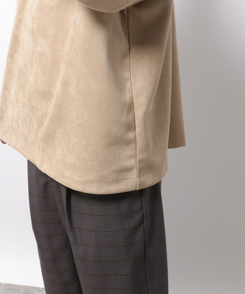 LAKOLE（ラコレ）の「【UNISEX】SUPER BIGエコスエードプルオーバー / 236057（スウェット・メンズ・サンドグレー/ピンク/ホワイト・MEDIUM/LARGE/SMALL）」の7枚目の写真