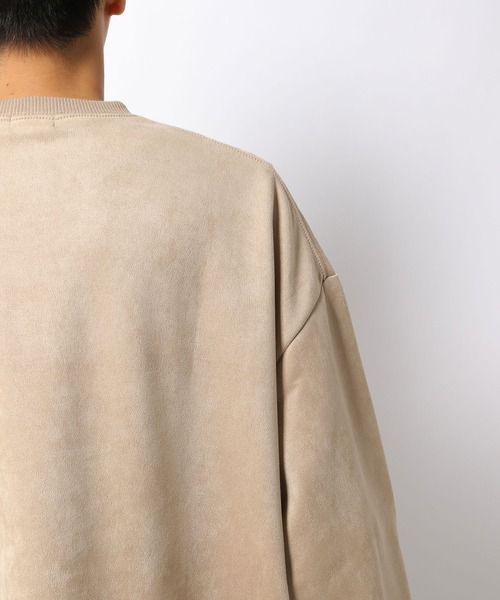 LAKOLE（ラコレ）の「【UNISEX】SUPER BIGエコスエードプルオーバー / 236057（スウェット・メンズ・サンドグレー/ピンク/ホワイト・MEDIUM/LARGE/SMALL）」の18枚目の写真