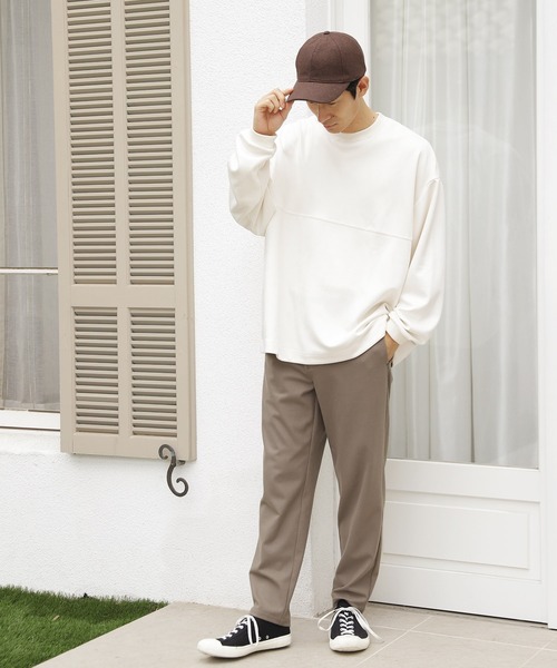 LAKOLE（ラコレ）の「【UNISEX】SUPER BIGエコスエードプルオーバー / 236057（スウェット・メンズ・サンドグレー/ピンク/ホワイト・MEDIUM/LARGE/SMALL）」の22枚目の写真