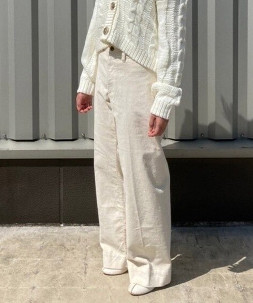 GAP（ギャップ）の「ハイライズ コーデュロイ ワイドパンツ（その他パンツ・レディース・グレー/その他/ベージュ・000/6/0/2/4/00/8/10）」の3枚目の写真